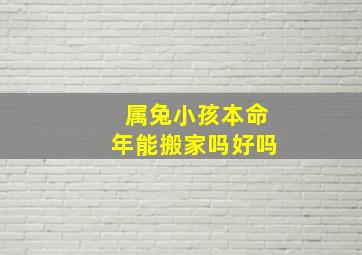 属兔小孩本命年能搬家吗好吗,属兔小孩本命年能搬家吗好吗吉利吗