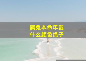 属兔本命年戴什么颜色绳子,属兔的本命年戴什么生肖