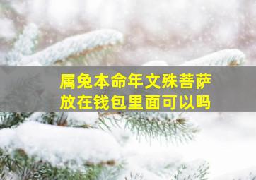 属兔本命年文殊菩萨放在钱包里面可以吗,适合属兔人佩戴的吉祥物