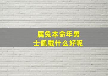 属兔本命年男士佩戴什么好呢,属兔本命年男士佩戴什么好呢