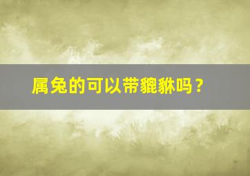 属兔的可以带貔貅吗？,属兔的人能不能带貔貅