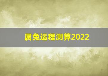 属兔运程测算2022