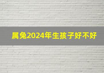 属兔2024年生孩子好不好