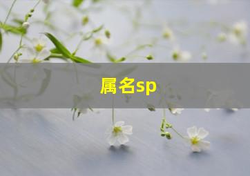 属名sp,属名是什么