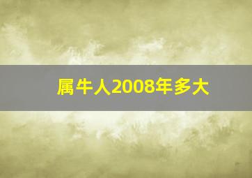 属牛人2008年多大,牛生肖年份年龄表