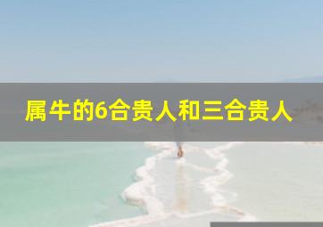 属牛的6合贵人和三合贵人,