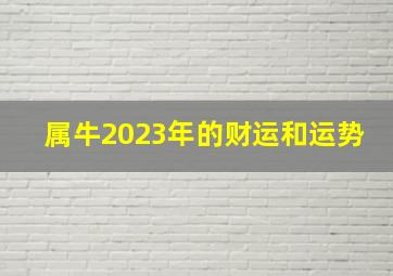 属牛2023年的财运和运势,属牛男2023年的运气和财运怎么样