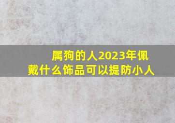 属狗的人2023年佩戴什么饰品可以提防小人,属狗人长期佩戴的吉祥物