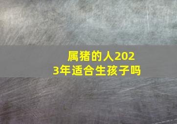 属猪的人2023年适合生孩子吗,今年3岁属什么生肖2023今年的总体运势好吗