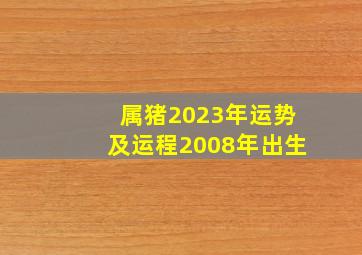 属猪2023年运势及运程2008年出生,2023年属猪的全年运程