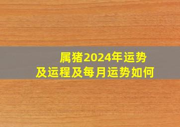 属猪2024年运势及运程及每月运势如何,属猪人2024年运程