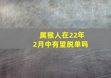 属猴人在22年2月中有望脱单吗,高僧预测：属猴2022年脱单