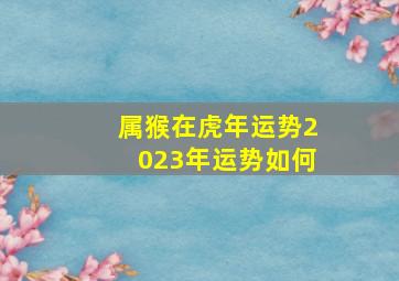 属猴在虎年运势2023年运势如何,属猴2o23年运势