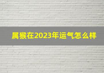 属猴在2023年运气怎么样,2023年猴年运势