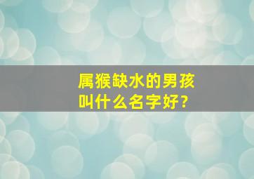 属猴缺水的男孩叫什么名字好？,生肖猴缺水配什么