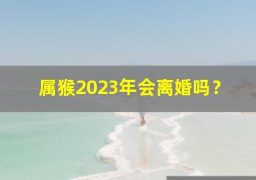 属猴2023年会离婚吗？