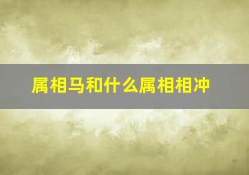 属相马和什么属相相冲,属相马和什么属相配