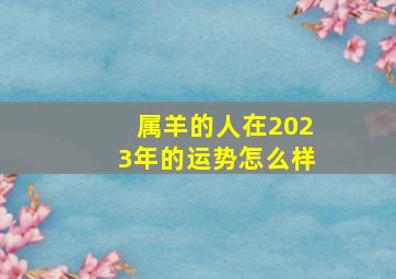 属羊的人在2023年的运势怎么样,生肖羊人2023年什么运最好运势剖析