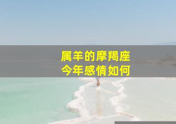 属羊的摩羯座今年感情如何,属狗白羊座和属羊摩羯座爱情结局好不好