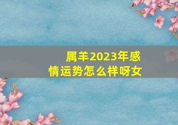 属羊2023年感情运势怎么样呀女,2023年属羊女的全年运势