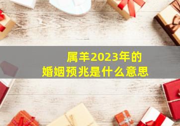 属羊2023年的婚姻预兆是什么意思,1991年属羊32岁婚姻2023年的桃花姻缘