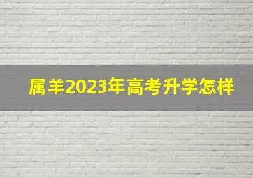 属羊2023年高考升学怎样,羊人在2023年的全年运势