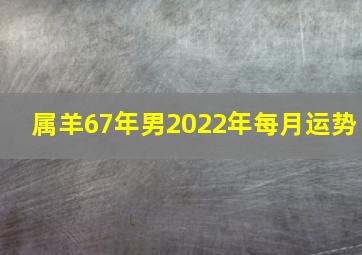 属羊67年男2022年每月运势,55岁的属羊男2022年财运好吗1967年的人虎年事业运