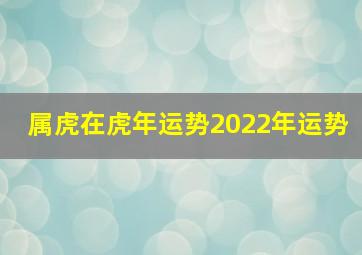 属虎在虎年运势2022年运势,属虎运势2022年运势详解各方面运势如何