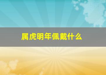 属虎明年佩戴什么,男人属虎本命年佩戴什么好男虎戴红绳提运消灾