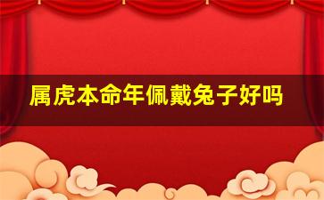 属虎本命年佩戴兔子好吗,属虎本命年佩戴兔子好吗男