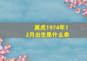 属虎1974年12月出生是什么命,属虎1974年12月出生是什么命格