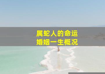 属蛇人的命运婚姻一生概况,属蛇人的命运婚姻一生概况如何