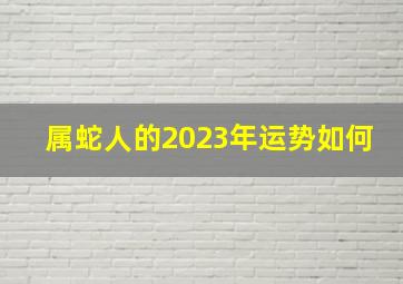 属蛇人的2023年运势如何,2023年属蛇人怎么样会有好运气吗