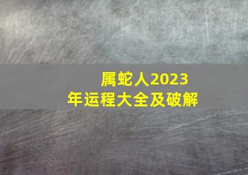 属蛇人2023年运程大全及破解,属蛇人2023年运程大全及破解运势