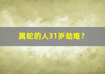 属蛇的人31岁劫难？