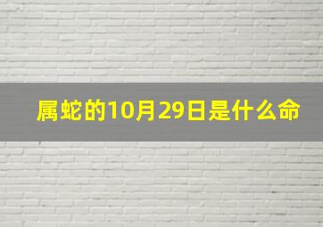 属蛇的10月29日是什么命,2013年农历9月25早晨七点是什么命