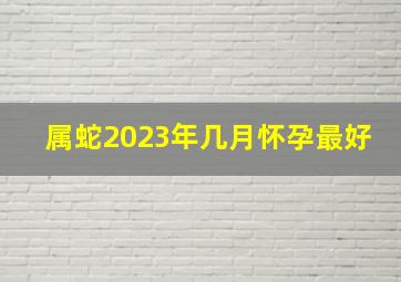 属蛇2023年几月怀孕最好,2023年属兔宝宝几月出生好蛇鼠鸡添丁运势大吉