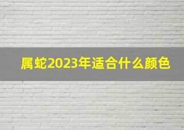 属蛇2023年适合什么颜色,属蛇2023年适合什么颜色