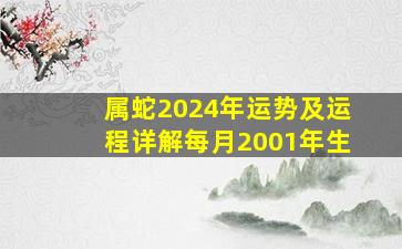 属蛇2024年运势及运程详解每月2001年生