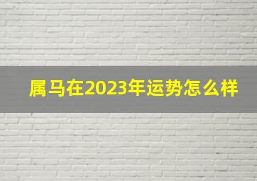 属马在2023年运势怎么样,属马人2023年全年运势运程