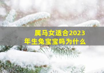 属马女适合2023年生兔宝宝吗为什么,属马女2022适合生孩子吗