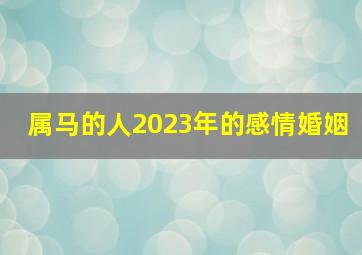 属马的人2023年的感情婚姻,2023年属马人和属马的结婚好吗非常适合上等婚配