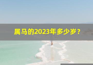 属马的2023年多少岁？