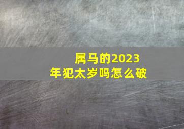 属马的2023年犯太岁吗怎么破,2023年属马人犯太岁怎么破解