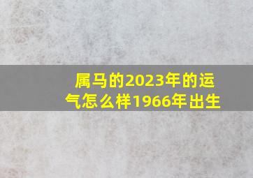 属马的2023年的运气怎么样1966年出生,属马人2026年运势如何