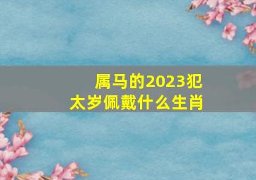 属马的2023犯太岁佩戴什么生肖,2023本命年犯太岁的属相佩戴什么比较好