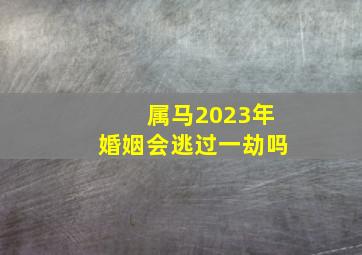 属马2023年婚姻会逃过一劫吗,2023年属马人会出轨离婚吗危机四伏