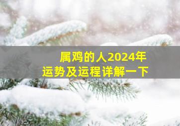 属鸡的人2024年运势及运程详解一下,属鸡2024年运势查询