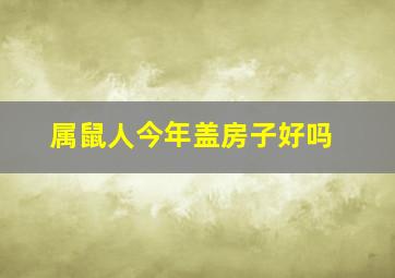 属鼠人今年盖房子好吗,属鼠本命年佩戴什么好