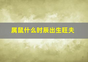 属鼠什么时辰出生旺夫,属鼠几点钟出生最享福命